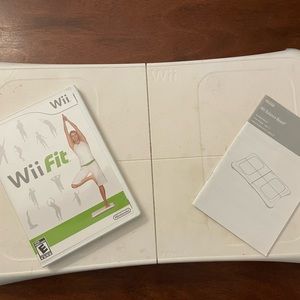 MWii Fit Balance Board with Wii Fit Video Game, Feet Risers & Manual